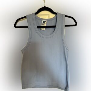 Old Navy Blue Fitted Sleeveless Crop Top